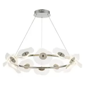 Image of Luminosa Lighting - Luminosa Amsterdam Ring Ceiling Pendant, 12 Light 6W led, 4000K, 4600lm, Polished Chrome