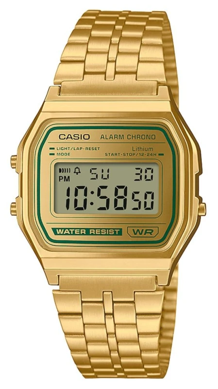 Image of Casio Casio A158WEGV-9AEF Collection 37mm Quartz Watch in Gold Gold One Size Unisex 4549526389955