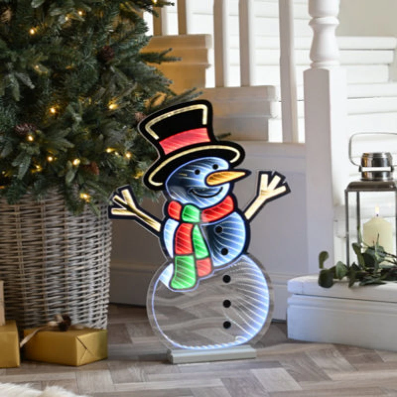 Image of Festive 60cm Standing Snowman Infinity Light