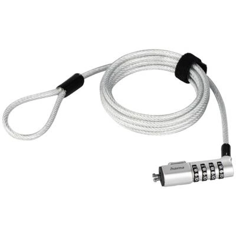Image of Hama Hama Laptop security lock Combination lock No keys required, Enables cable management via hook-and-loop cable ties 180cm 00126822
