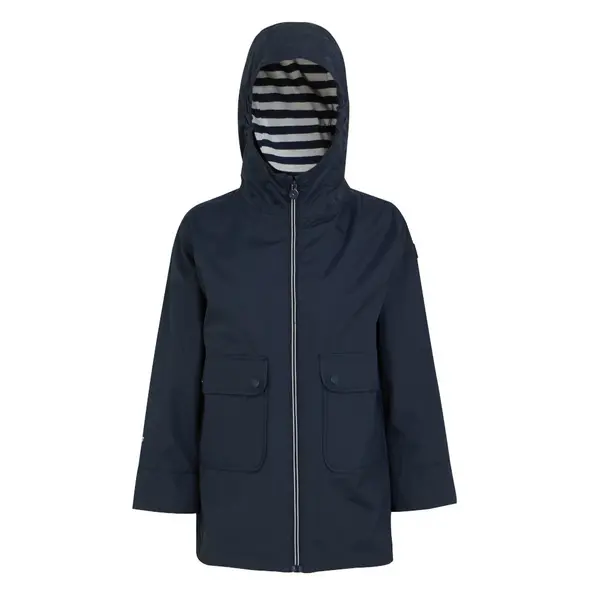 Image of Regatta Girls Beylina Full Zip Waterproof Breathable Coat 15-16 Years NAVY RKW297G-540-15