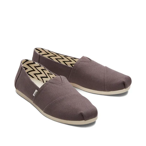 Image of TOMS Mens Alpargata Vegan Canvas Pumps - UK 10 Grey Shoes male 10017664 10