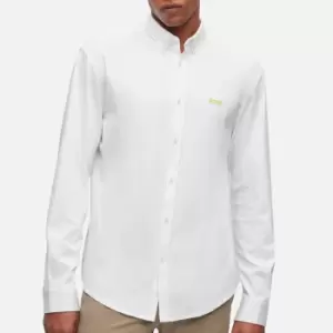 Image of BOSS Green Mens BIADO_R Long Sleeved Shirt - White - S