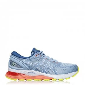 Image of Asics Gel Nimbus 21 Ladies Running Shoes - Blue/Pink
