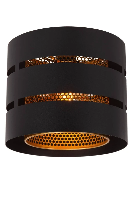 Image of Lucide Lucide Rosas Flush Light - Black