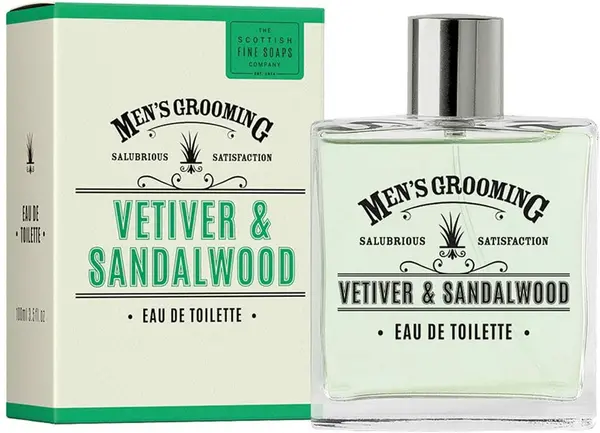 Image of Scottish Fine Soaps Vetiver & Sandalwood Eau de Toilette For Him 100ml