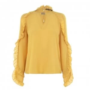 Image of Biba Eyelash Fila Top - Yellow