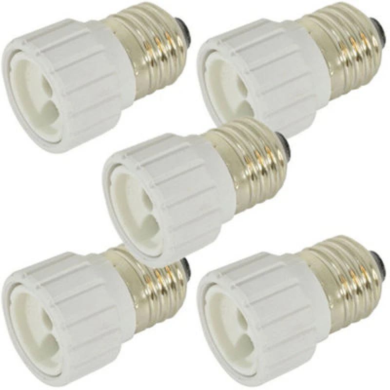 Image of Loops 5x LED Spot Light Bulb Adapter E27 Edison Screw To Mini GU10 Bayonet Converter Multi