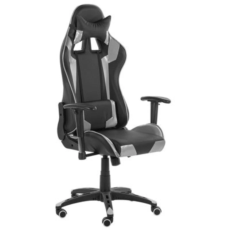 Image of Beliani Gaming Chair Knight Faux Leather Silver