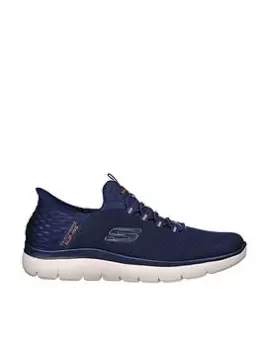 Image of Skechers Summits Mesh Slip-ins Sneaker Memory Foam Trainer, Navy, Size 7, Men