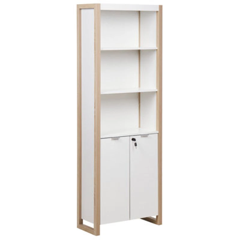 Image of Beliani Bookcase Johnson White