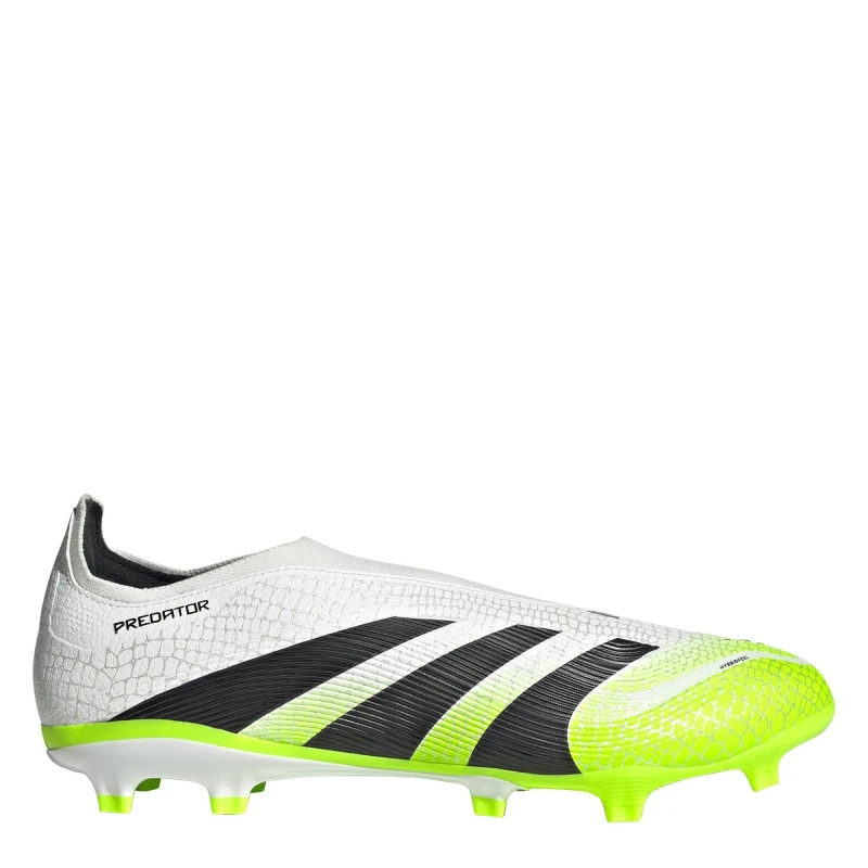Image of adidas Predator League Laceless Firm Ground Football Boots White/Blk/Lemon male 6 (39.3)