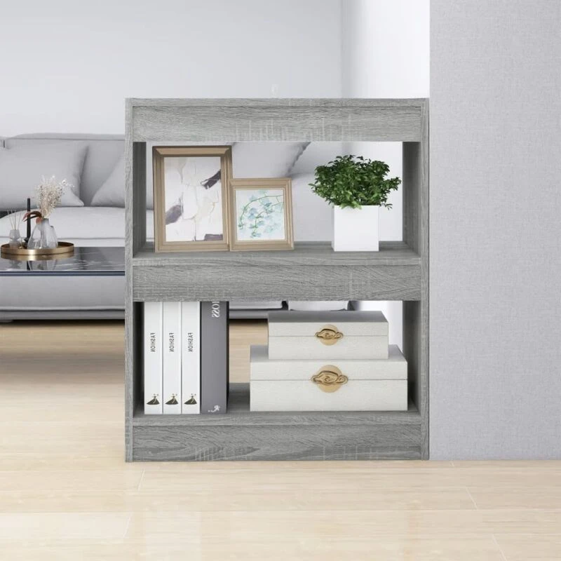 Image of VIDAXL Book Cabinet/Room Divider Grey Sonoma 60x30x72cm Vidaxl 8720286844311