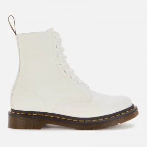 Image of Dr. Martens Womens 1460 Pascal Virginia Leather 8-Eye Boots - Optical White - UK 4