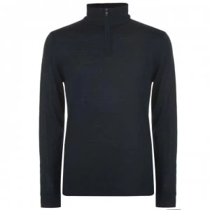 Image of Linea Thames Merino Funnel Neck Jumper - Navy