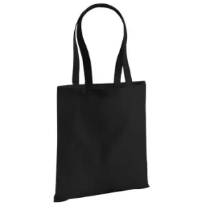 Image of Westford Mill EarthAware Organic Bag For Life (10 Litres) (Pack of 2) (One Size) (Black)