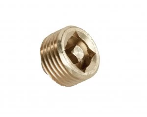 Image of Wickes Brass Radiator Vent Plug - 15mm