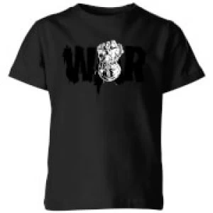 Image of Marvel Avengers Infinity War War Fist Kids T-Shirt - Black - 11-12 Years