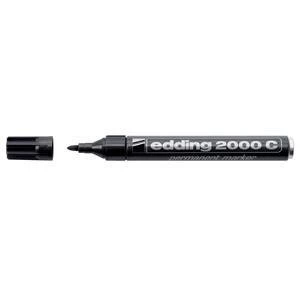 Image of Original Edding 2000 C Permanent Marker Bullet Tip 1.5 3mm Line Black Pack of 10 Permanent Markers