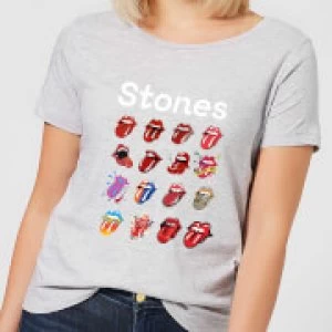 Image of Rolling Stones No Filter Tongue Evolution Womens T-Shirt - Grey - M