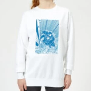 Image of Venom Comic Panel Womens Sweatshirt - White - S
