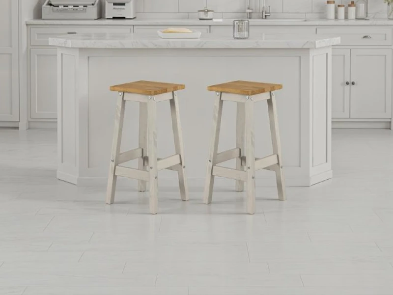 Image of Core Corona Grey Set of 2 Edge High Breakfast Stool