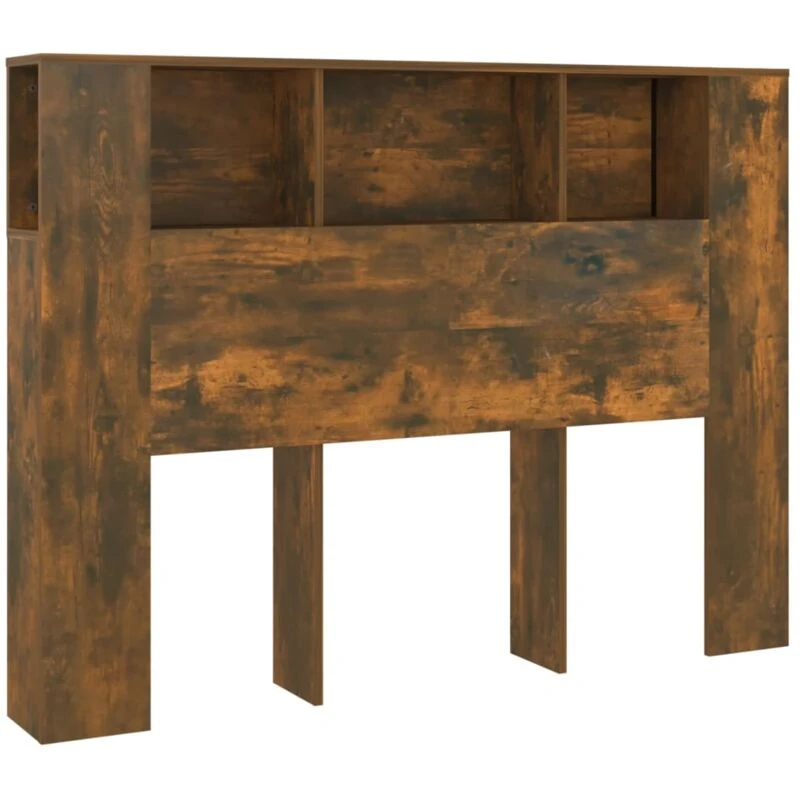 Image of VIDAXL Headboard Cabinet Smoked Oak 140x18.5x104.5cm Vidaxl 8720286968949