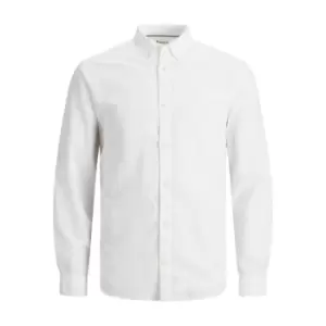 Image of Cotton/Linen Shirt in Slim Fit