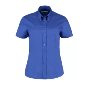 Image of Kustom Kit Ladies Corporate Oxford Short Sleeve Shirt (14) (Royal Blue)