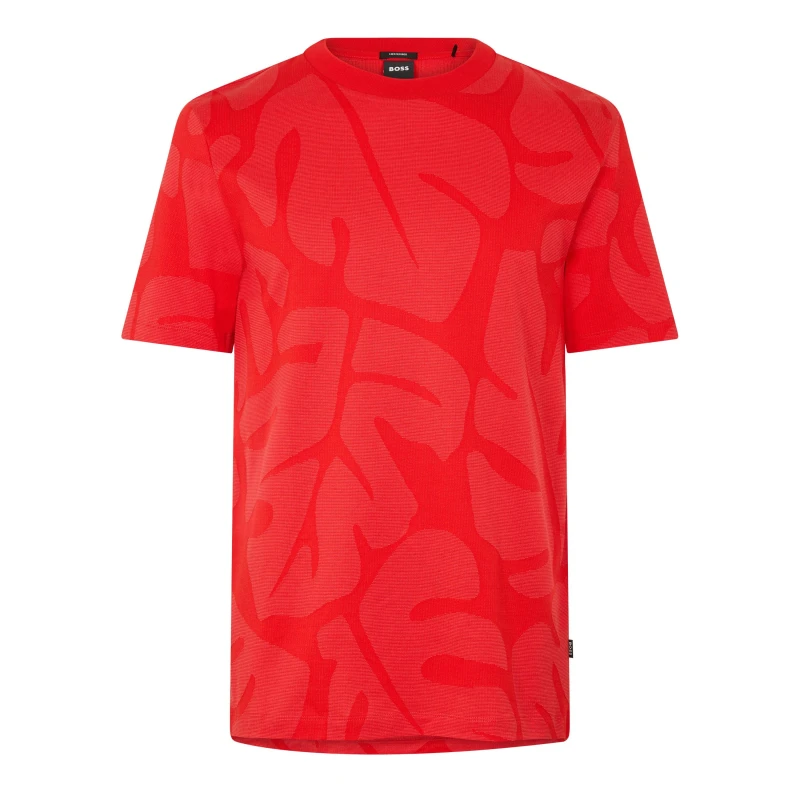 Image of Boss Mens Thompson T-Shirt Bright Red male Small