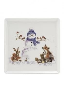 Image of Royal Worcester Wrendale Christmas Snowman Square Plate
