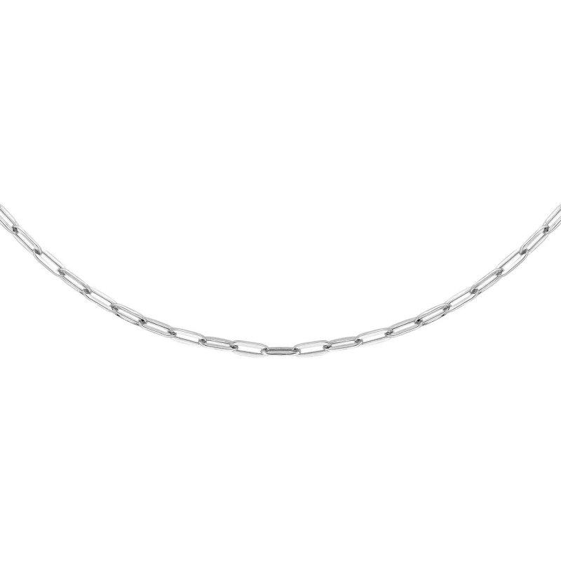 Image of Be You 9ct White Gold Paper Chain White Gold female 18in