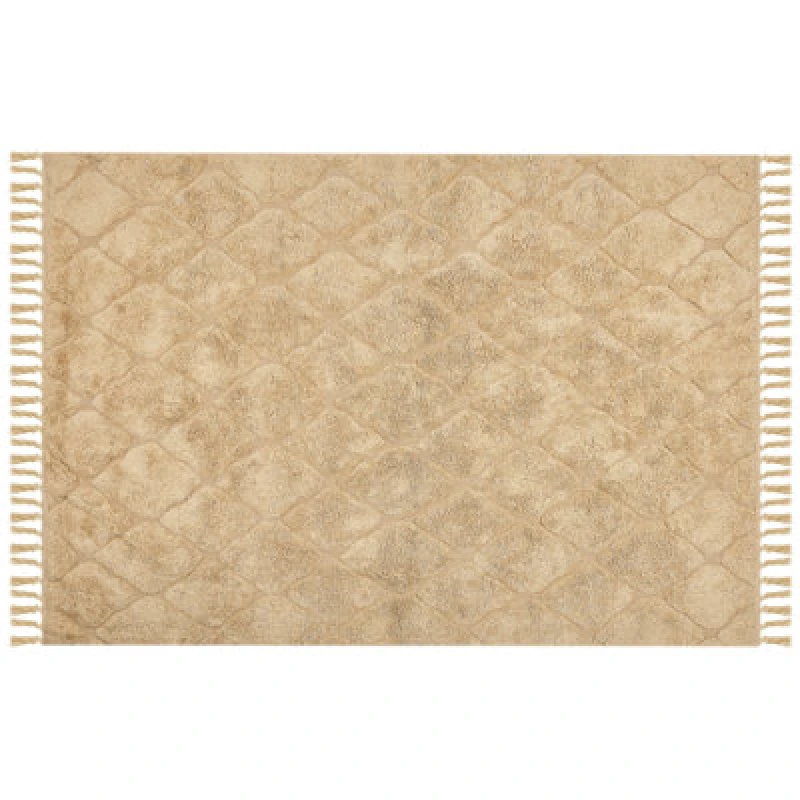Image of Beliani Rug Sanliurfa Sand Beige 160 X 230 Cm Cotton