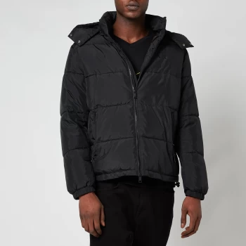 Image of Armani Exchange Recycled Hooded Padded Jacket Black Size M Men