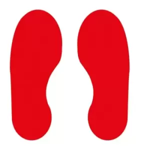 Image of 'footprint' Floor Signal, Red, (300mm x 100mm) 5 Pairs