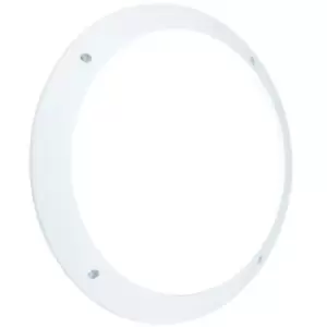 Image of IP65 Outdoor Round Wall Ceiling Lamp Matt White Plain Bulkhead 12W Daylight LED