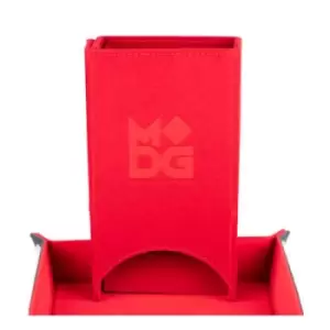 Image of Fold Up Velvet Dice Tower: Red for Puzzles and Board Games
