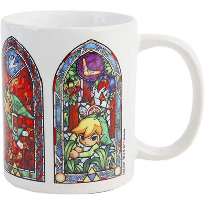 Image of The Legend Of Zelda The Legend Of Zelda Stained Glass Mug Multi One Size Unisex 5059958534001