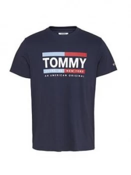 Image of Tommy Jeans Straight Box Logo T-Shirt