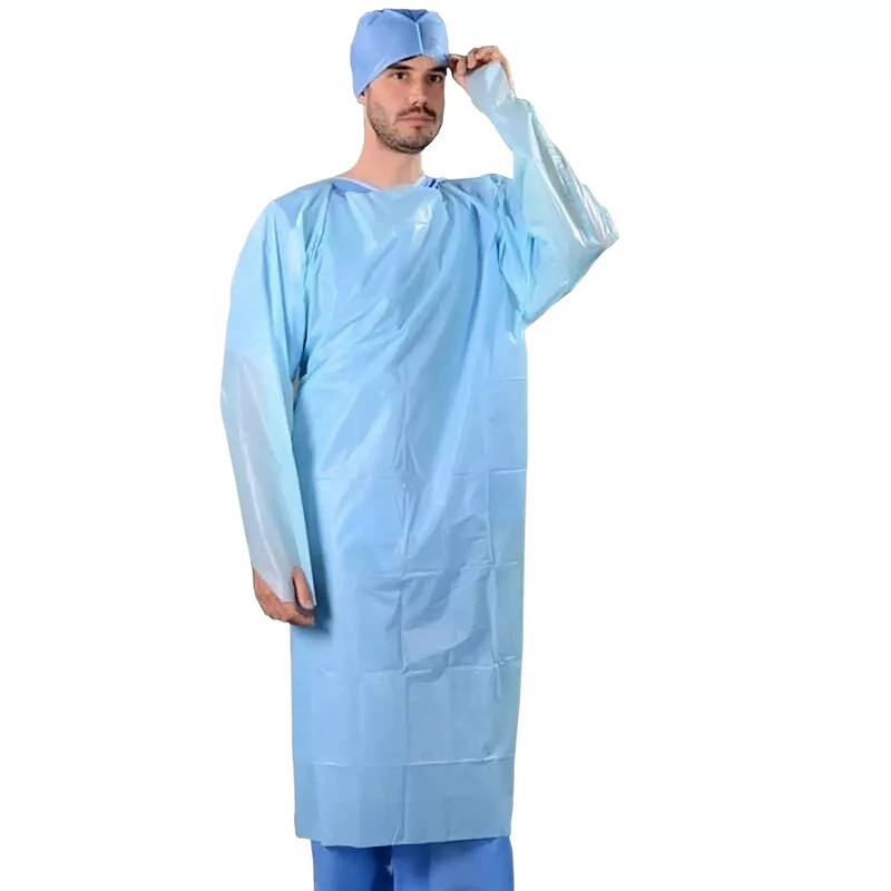 Image of Isolation Gowns Non Woven 40gsm Blue (Pack 10) IGDP10