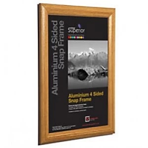 Image of Stewart Superior Wall Mountable Snap Frame A1 650 x 12 x 900 mm Light Wood Finish