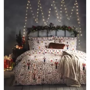 Image of Furn Hand-drawn Nutcracker Single Duvet Cover Set (One Size) (Multicoloured)