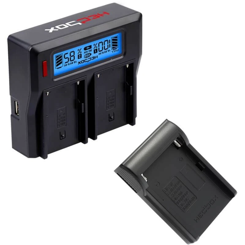 Image of Hedbox RP-DC50 Charger Dual Battery Charger and DFM50 Plate Kit