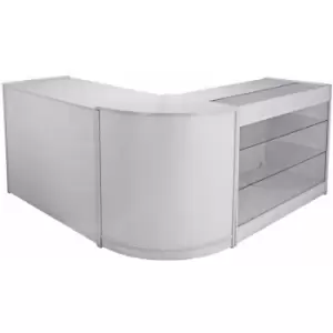 Image of MonsterShop Mars Shop Counters Set & Glass Retail Showcase - Brilliant White
