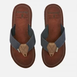 Image of Barbour Mens Toeman Beach Toe Post Sandals - Navy - UK 8