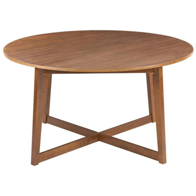 Image of Beliani Dining Table Waipori Dark Oak 140 Cm 140 Cm