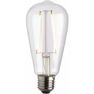 Image of Loops - vintage pear LED Filament Light Bulb clear glass E27 Screw 2W Warm White Lamp