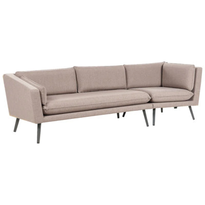 Image of Beliani Garden Sofa 3 Seater Loretello Right Hand Beige