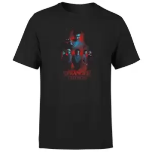 Image of Stranger Things Characters Composition Unisex T-Shirt - Black - XL