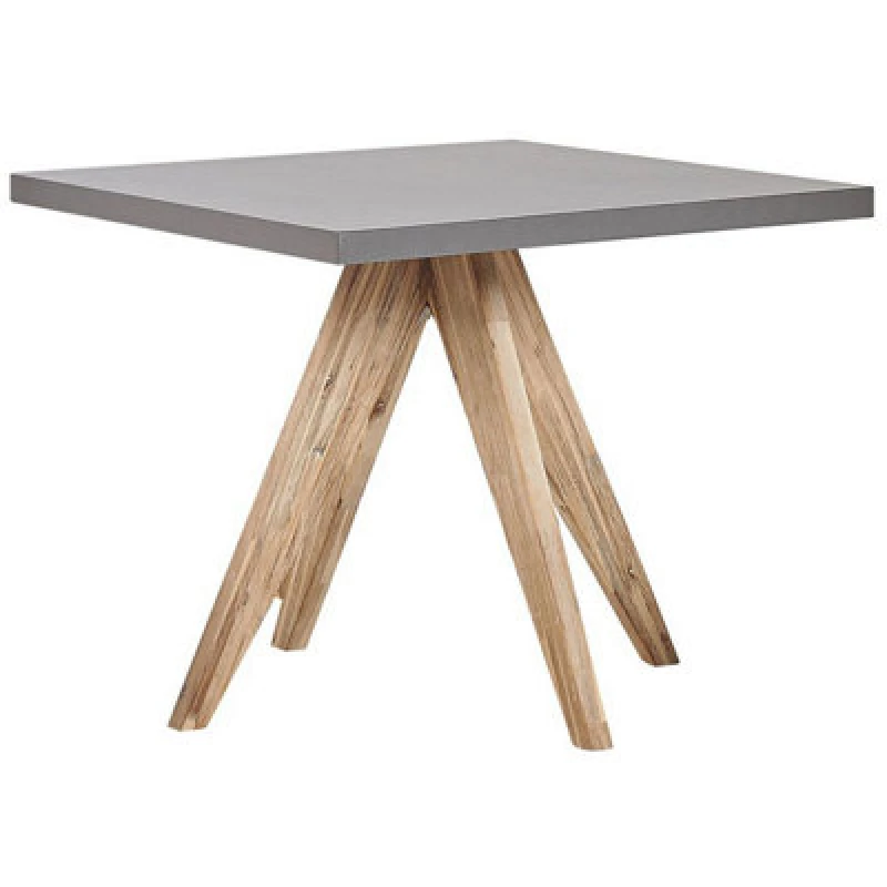 Image of Beliani Garden Dining Table Olbia 90 Cm 90 Cm Concrete Grey